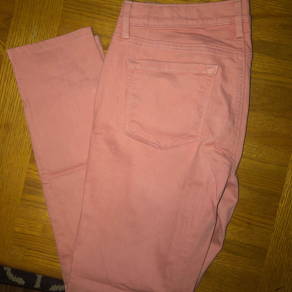 LOFT pink modern skinny jeans